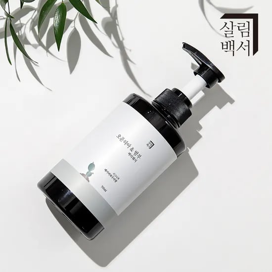 1+1 살림백서 오푼티아 바디워시 500ml 약산성 천연지수81% 향기좋은 베이비파우더 퍼퓸 바디샤워 대용량 남자 여자 남성