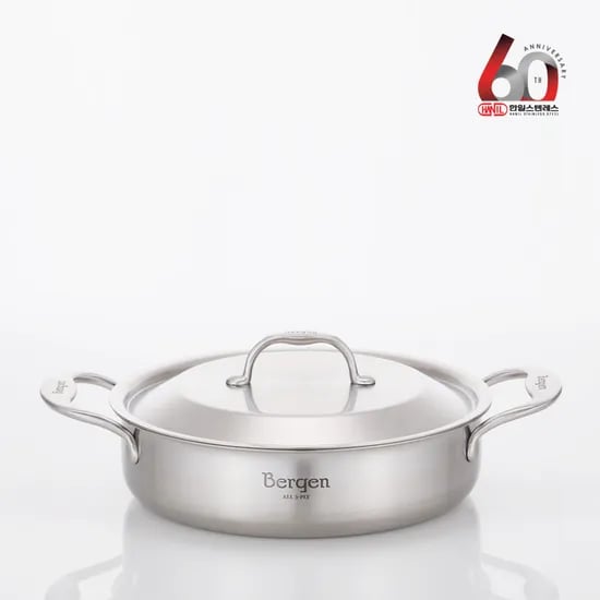 한일스텐레스 베르겐 통5중 IH 인덕션 스텐냄비 전골 24cm