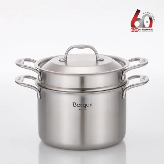 한일스텐레스 통5중 IH 베르겐 스텐 파스타 찜기세트 20cm