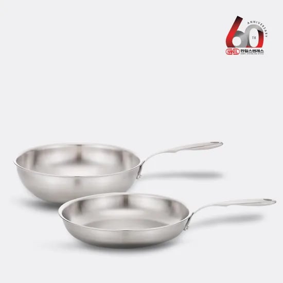 한일스텐레스 베르겐 통5중 IH 스텐팬 2종 세트 (26궁중+26팬)