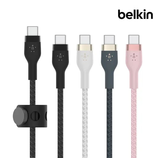 벨킨 프로 플렉스 USB-C to C타입 고속 충전 케이블 1M CAB011bt1M 아이폰17 갤럭시 S26 아이패드 LG 그램 호환