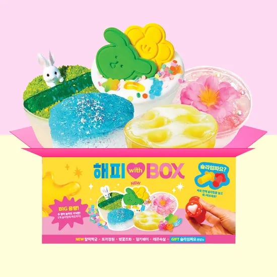 해피위드박스 5개 슬라임 랜덤박스 키트 투명 수제 눈꽃 클리어 클라우드 슬라임 만들기 키트