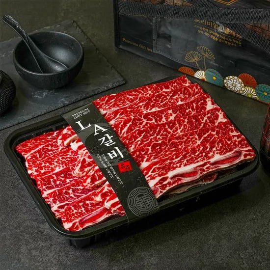 설렘한입 초이스 등급 LA갈비 2kg 선물세트 꽃갈비 일반포장 어버이날 명절 추석 설