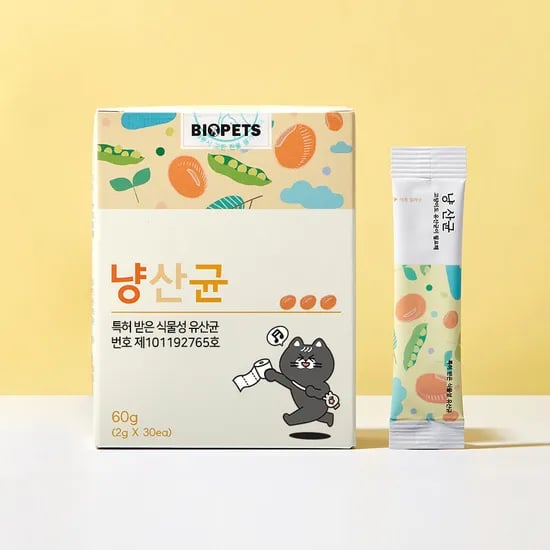 바이오펫츠 고양이 유산균 변비 설사 냥산균 60g 30ea 30포, 1개