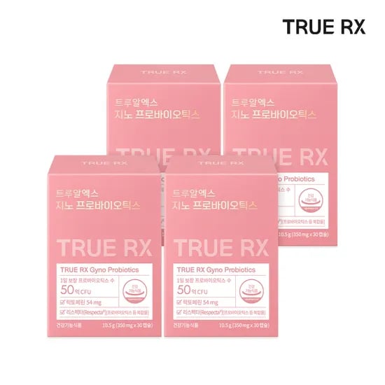 트루알엑스 질 유산균 지노 프로바이오틱스 여성 리스펙타 클리오 30캡슐, 4개