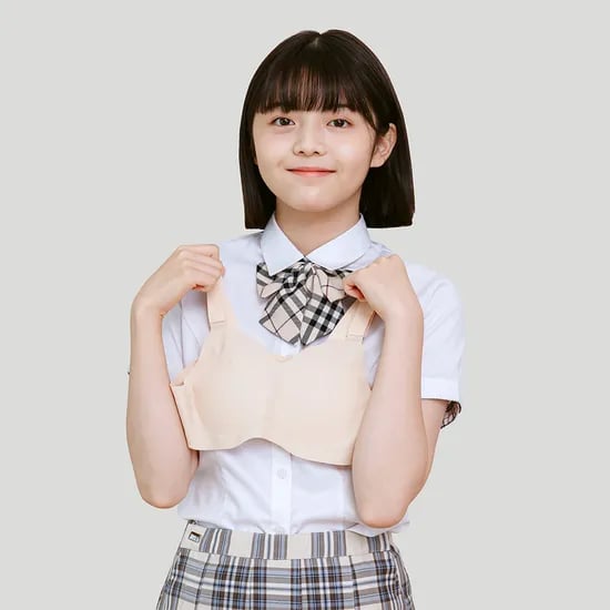 더핏브라 하이틴 슬림핏 중학생 속옷 편한 노와이어 심리스 브라 무봉제