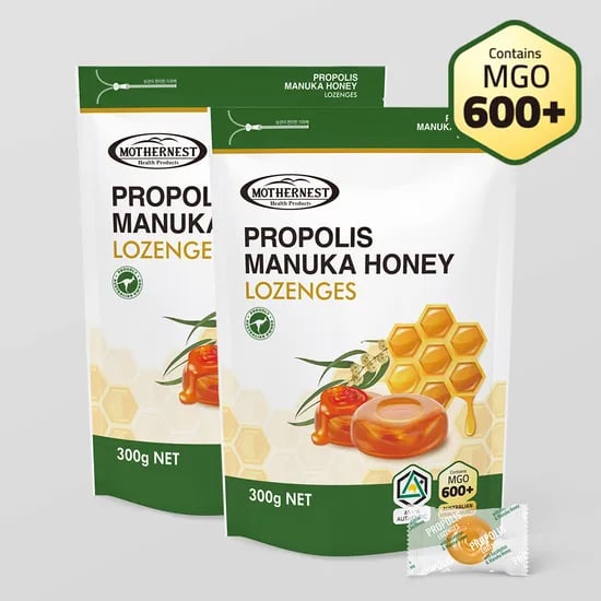 마더네스트 호주산 프로폴리스 마누카 허니 로젠지스 캔디 (MGO600+) 300g, 2개