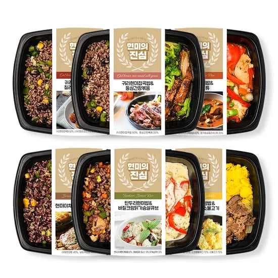 가치올림 건강 현미밥 냉동 단백질 도시락 2주 한달 식단 배달 현미의진심 6종 6팩