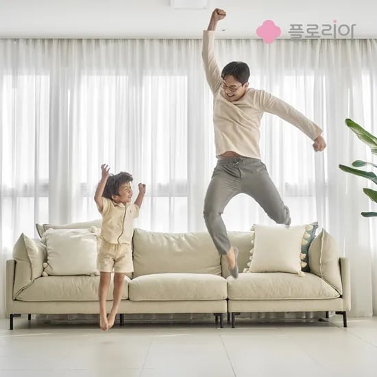 플로리아 층간소음매트 아기 유아 TPU 퍼즐 구름 매트 500x500x25