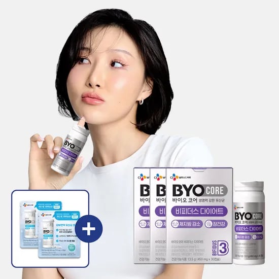 CJ 바이오코어 비피더스 다이어트 유산균 체지방 감소 화사 유산균 30캡슐, 3개