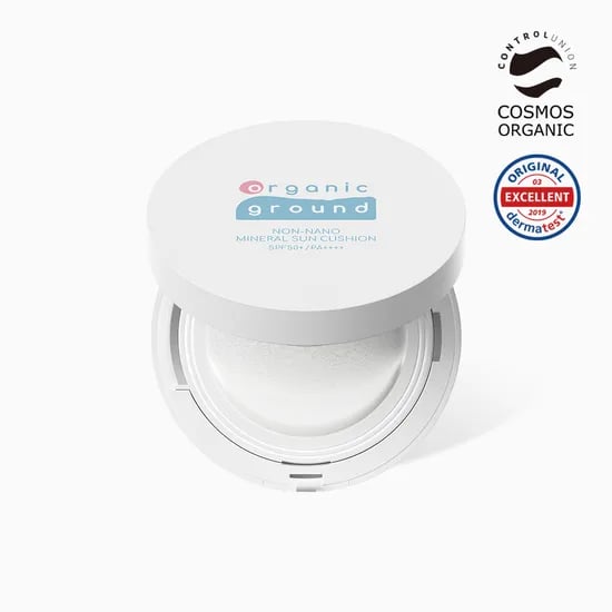오가닉그라운드 유아 키즈 선쿠션 논나노 무기자차 선쿠션 15g SPF50+ PA++++