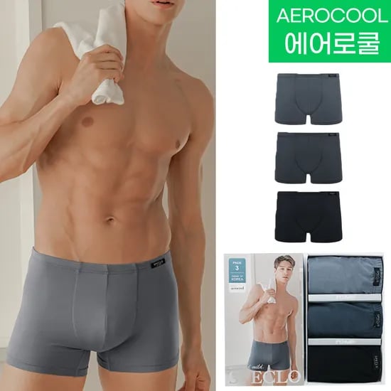 스페클로 남성 드로즈팬티 3매세트 에어로쿨 냉감 기능성 남자속옷