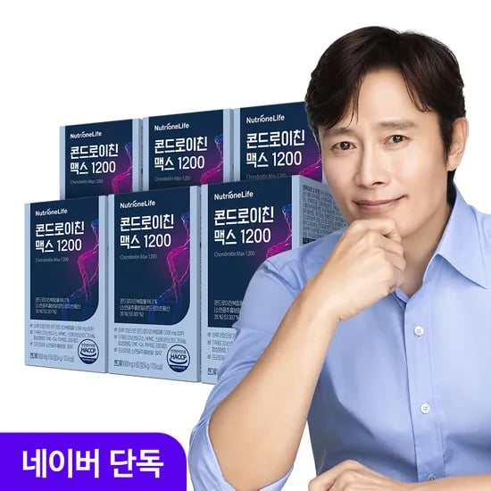 뉴트리원 이병헌 콘드로이친 맥스 1200 소 연골 유래 60정, 6개