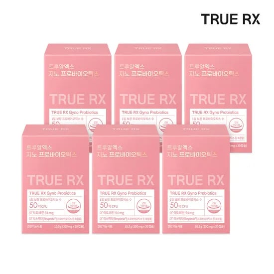 트루알엑스 질 유산균 지노 프로바이오틱스 여성 리스펙타 클리오 30캡슐, 6개