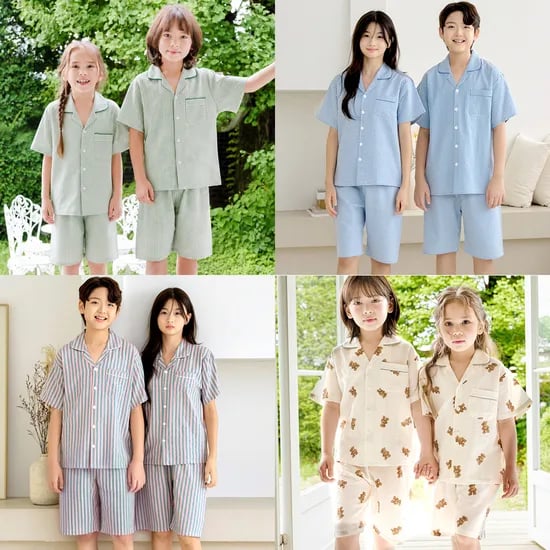 핑코코 국산 아동 주니어 반팔 긴팔잠옷 남아 여아 유아 초등 파자마세트 민트체크