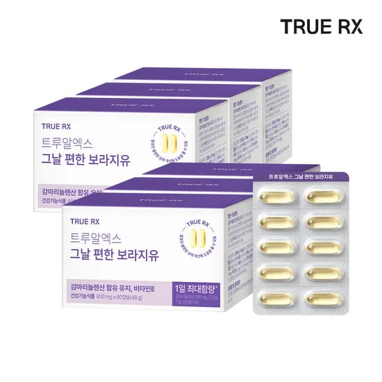 트루알엑스 그날 편한 보라지유 감마리놀렌산 클리오 60캡슐, 6개