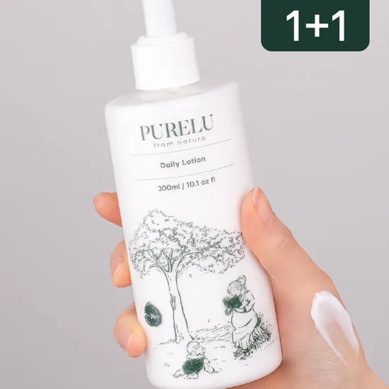 퓨어루 아기 로션 신생아 베이비 유아 키즈 어린이 수딩 무향 비건 바디 300ml, 2개