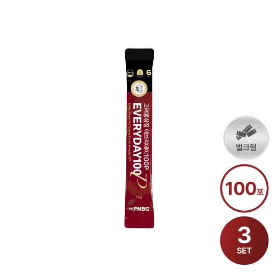 PNBG풍년보감 에브리데이100P 프로바이오틱스 홍삼 진액스틱 장건강홍삼 100포, 3개