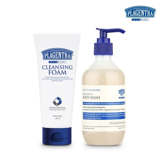 프라젠트라 무향 클렌징폼 120ml + 바디워시 300ml (저자극 임산부 클렌저)