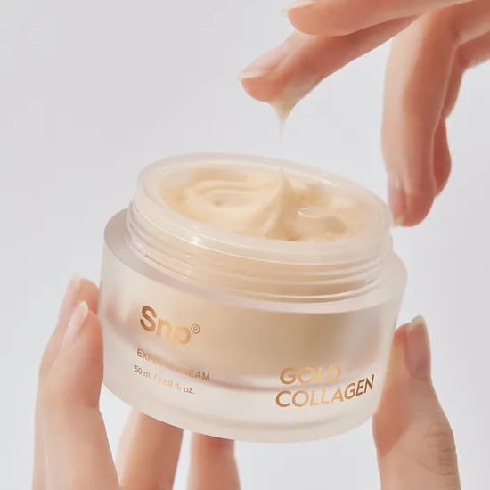 Snp 골드 콜라겐 엑스퍼트 크림 50ml 주름 개선 고농축 영양 탄력 수분 보습 안티에이징 미백 기미 잡티