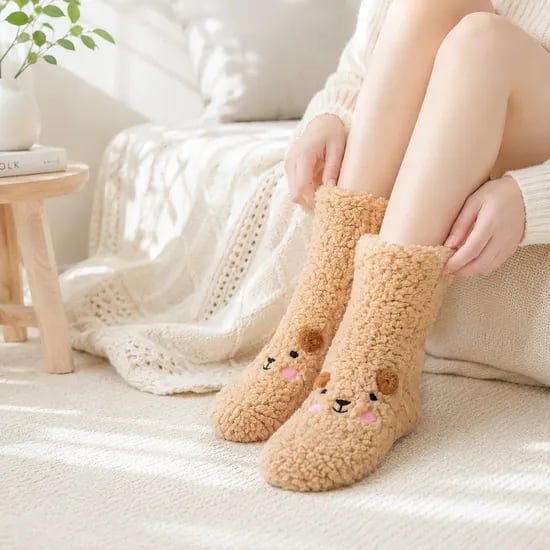스토리빙 양털 수면양말 수면덧신 수족냉증 방한 기모덧신양말