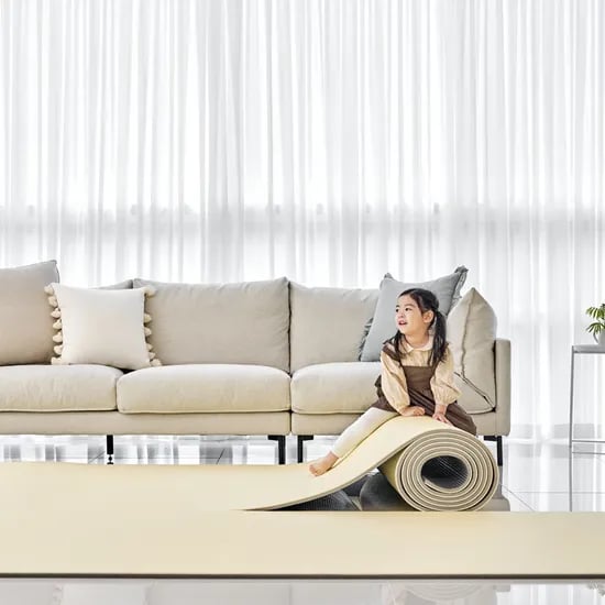 롤마루 층간소음 롤매트 plus 셀프시공 PVC 유아 아기 놀이방 복도 거실 110x100cm