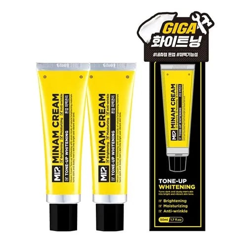 미프 미남크림 톤업 화이트닝 50ml 남자 미백 보습 톤업 수분 크림