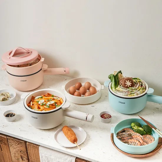 리큅 멀티쿠커 라면포트 LEP-P20 내솥분리세척 찜기 전기냄비 2L 1인용 라면끓이는기계