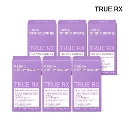 트루알엑스 고순도 고함량 리치 화이트 글루타치온 분말 클리오 14포, 6개