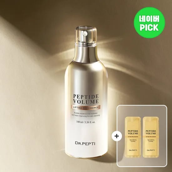 닥터펩티 펩타이드 볼륨 리프팅 프로 에센스 100ml + (증정) 리프팅 2매 버블 제형 거품에센스