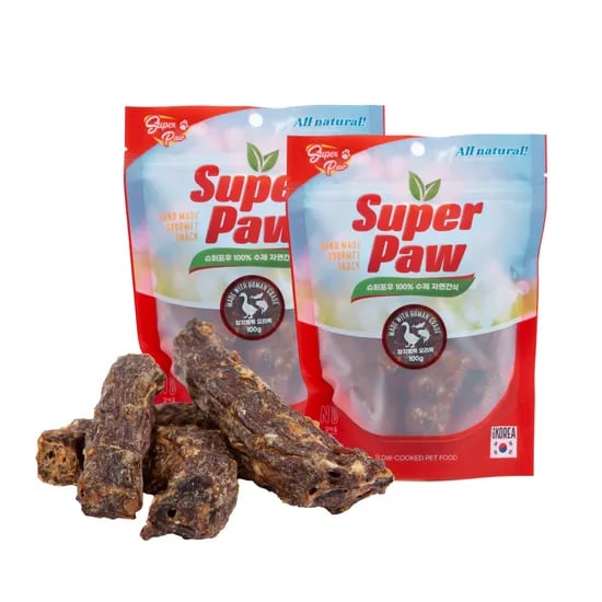 슈퍼포우 강아지 고양이 수제간식 참치범벅 오리목 100g
