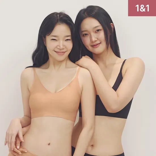 슬림9 리프티브라 컴포트 2매 심리스 여자속옷 노와이어 브라