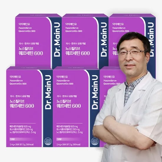 닥터메인유 노스릴리브 퀘르세틴 600 브로멜라인 케르세틴 프로폴리스 28포, 6개