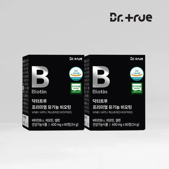 닥터트루 프리미엄 유기농 비타민B12 비오틴 60정, 2개