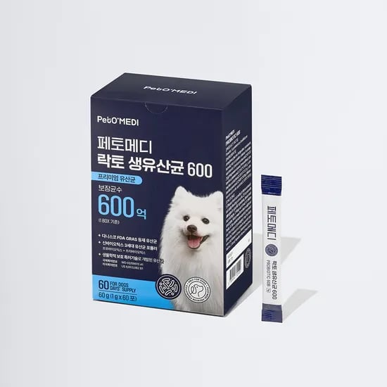 페토메디 강아지 면역력 장건강 락토 생 유산균 600 60포, 1개