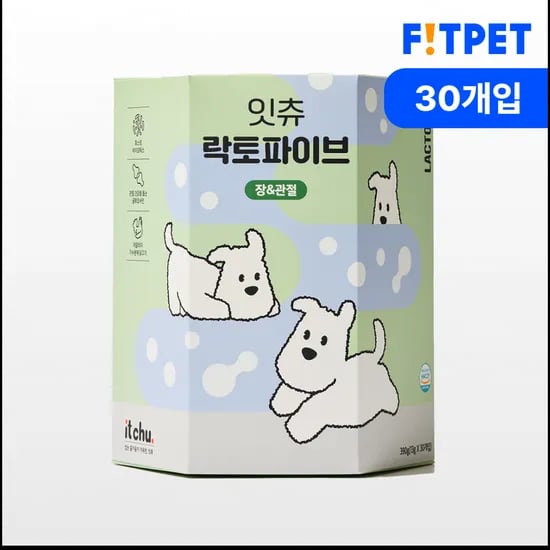 잇츄 락토파이브 강아지 대용량 덴탈껌 가수분해 노견 간식 (30개입)