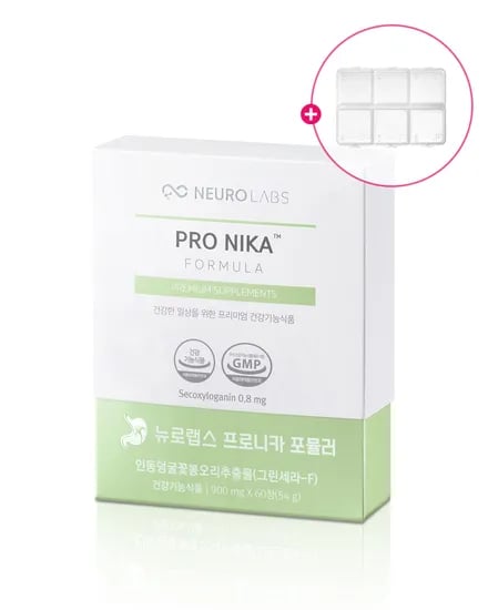 뉴로랩스 프로니카 60정 위에좋은 위 건강기능식품 / 그린세라-F 영양제 약 케이스 제공