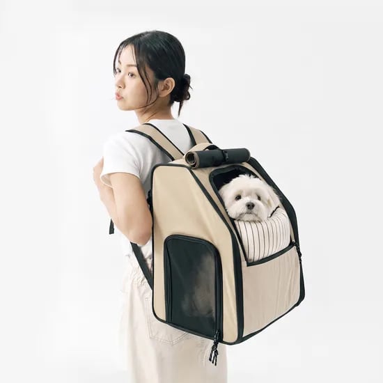 멀리 강아지 이동가방 백팩 강아지 고양이 기내탑승 초경량 이동장 론타노백팩-카키