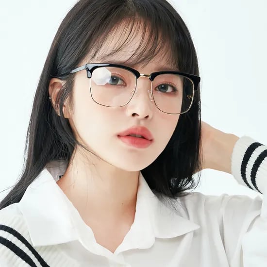 자외선 블루라이트 차단 대두 하금테 빅 오버사이즈 남자 여자 하금테 반뿔테 안경테