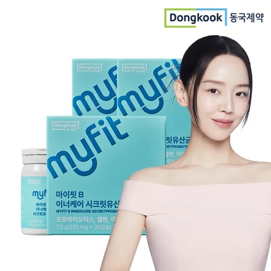 동국제약 마이핏B 이너케어 시크릿유산균 여성 질 유래 로셀 건강 유산균 30캡슐, 3개