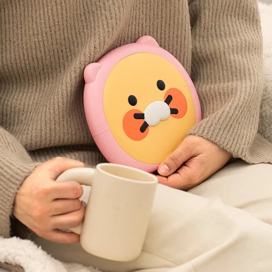 카카오프렌즈 빅워머 온열찜질기&보조배터리 10000mAh 무선 찜질기 (핑크 춘식)