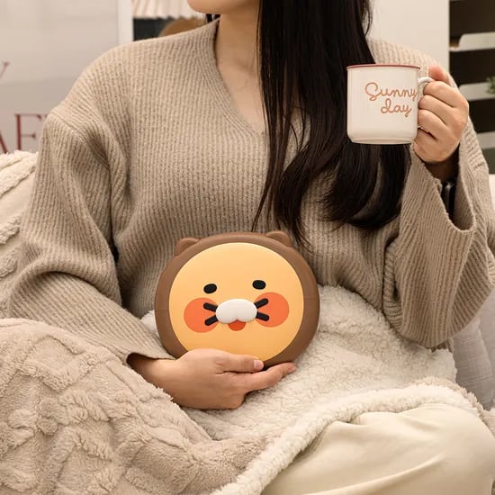 카카오프렌즈 빅워머 온열찜질기&보조배터리 10000mAh 무선 찜질기 (브라운 춘식)