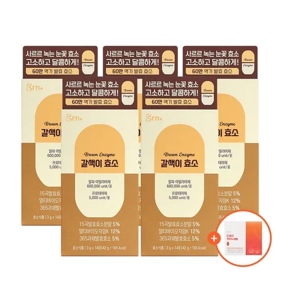 GRN 갈색이 효소 속편한 곡물발효 14포 x 5개(70일분)