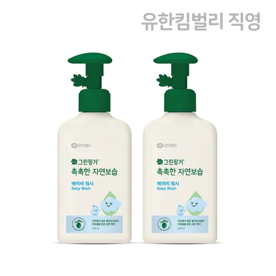 그린핑거 촉촉한 자연보습 베이비 워시 320ml / 어린이 워시,베이비바스,유아바스, 신생아