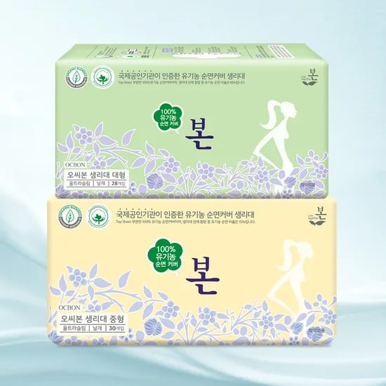 유기농본 유기농 순면 울트라소프트 생리대 중형 대형