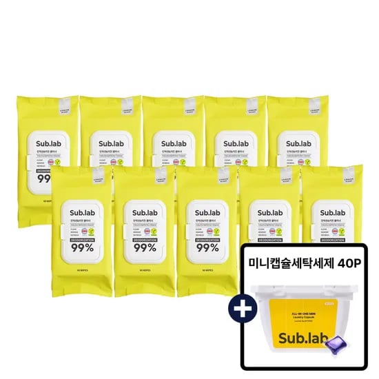 서브랩 쉐프PICK 주방 기름때 인덕션 클리너 티슈 60매, 10개