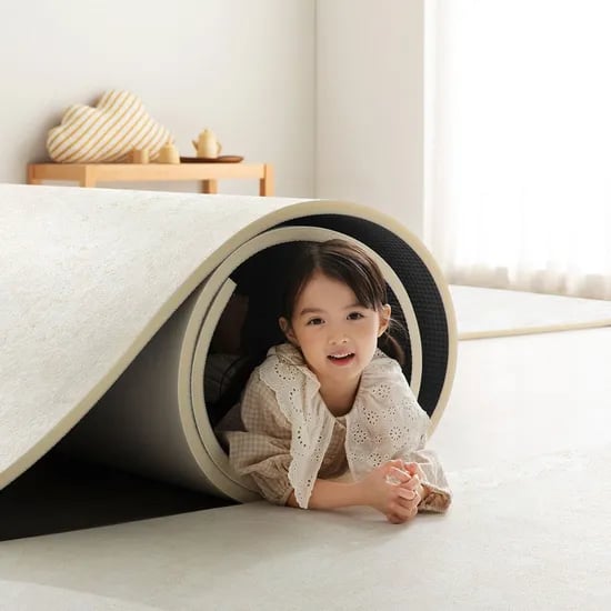 뽀송 층간소음 롤매트 22T 샌드스톤/뉴트럴린넨