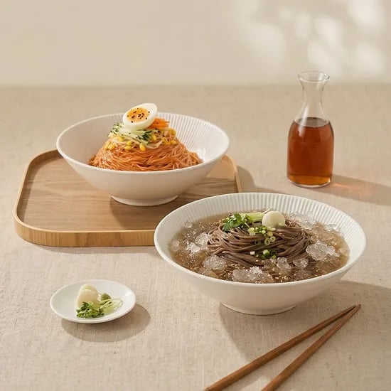 1+1 순백 넓은면기 (총2P) 국산 다용도 면그릇