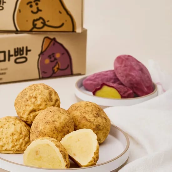 강원도 춘천 감자밭 감자빵 골라담기