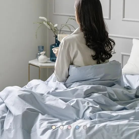 플레인 80수 고밀도 바이오워싱 호텔식 무봉제 차렵이불세트 6color SS/Q/K